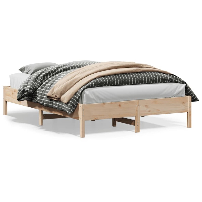 vidaXL Estructura de cama madera maciza de pino 150x200 cm