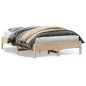 vidaXL Estructura de cama madera maciza de pino 150x200 cm