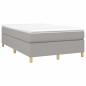 vidaXL Cama box spring con colchón tela gris claro 120x190 cm vidaXL Cama box spring con colchón tela gris claro 120x190 cm