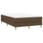 vidaXL Cama box spring con colchón tela marrón oscuro 120x190 cm vidaXL Cama box spring con colchón tela marrón oscuro 120x190 cm