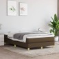 vidaXL Cama box spring con colchón tela marrón oscuro 120x190 cm vidaXL Cama box spring con colchón tela marrón oscuro 120x190 cm