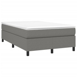vidaXL Cama box spring con colchón tela gris oscuro 120x190 cm