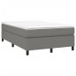 vidaXL Cama box spring con colchón tela gris oscuro 120x190 cm