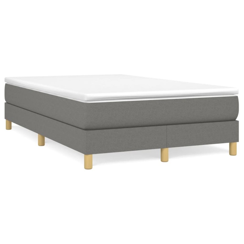 vidaXL Cama box spring con colchón tela gris oscuro 120x190 cm vidaXL Cama box spring con colchón tela gris oscuro 120x190 cm
