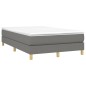 vidaXL Cama box spring con colchón tela gris oscuro 120x190 cm vidaXL Cama box spring con colchón tela gris oscuro 120x190 cm