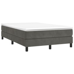 vidaXL Cama box spring con colchón terciopelo gris oscuro 120x190 cm