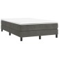 vidaXL Cama box spring con colchón terciopelo gris oscuro 120x190 cm vidaXL Cama box spring con colchón terciopelo gris oscuro 120x190 cm