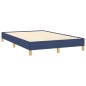 vidaXL Cama box spring con colchón y luces LED tela azul 120x190 cm vidaXL Cama box spring con colchón y luces LED tela azul 120x190 cm