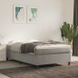 vidaXL Cama box spring con colchón terciopelo gris claro 120x190 cm vidaXL Cama box spring con colchón terciopelo gris claro 120x190 cm