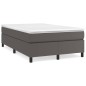 vidaXL Cama box spring con colchón cuero sintético gris 120x190 cm vidaXL Cama box spring con colchón cuero sintético gris 120x190 cm