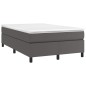 vidaXL Cama box spring con colchón cuero sintético gris 120x190 cm vidaXL Cama box spring con colchón cuero sintético gris 120x190 cm