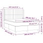 vidaXL Cama box spring con colchón tela marrón oscuro 140x200 cm