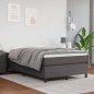 vidaXL Cama box spring con colchón cuero sintético gris 120x190 cm vidaXL Cama box spring con colchón cuero sintético gris 120x190 cm