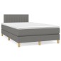 vidaXL Cama box spring con colchón y LED tela marrón oscuro 120x190 cm vidaXL Cama box spring con colchón y LED tela marrón oscuro 120x190 cm