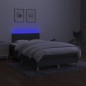 vidaXL Cama box spring con colchón y LED tela marrón oscuro 120x190 cm vidaXL Cama box spring con colchón y LED tela marrón oscuro 120x190 cm