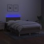 vidaXL Cama box spring con colchón y LED tela gris taupe 120x190 cm vidaXL Cama box spring con colchón y LED tela gris taupe 120x190 cm