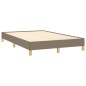 vidaXL Cama box spring con colchón y LED tela gris taupe 120x190 cm vidaXL Cama box spring con colchón y LED tela gris taupe 120x190 cm