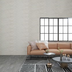 vidaXL Paneles de pared 3D diseño de ladrillo 11 uds EPS blanco