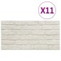 vidaXL Paneles de pared 3D diseño de ladrillo 11 uds EPS blanco vidaXL Paneles de pared 3D diseño de ladrillo 11 uds EPS blanco