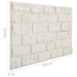 vidaXL Paneles de pared 3D diseño de ladrillo 11 uds EPS blanco vidaXL Paneles de pared 3D diseño de ladrillo 11 uds EPS blanco