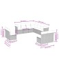 vidaXL Set de sofás de jardín 11 pzas y cojines ratán sintético gris vidaXL Set de sofás de jardín 11 pzas y cojines ratán sintético gris