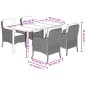 vidaXL Set de muebles jardín 5 pzas con cojines ratán sintético negro