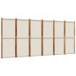 vidaXL Biombo divisor de 6 paneles gris claro 420x180 cm vidaXL Biombo divisor de 6 paneles gris claro 420x180 cm