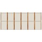 vidaXL Biombo divisor de 6 paneles gris claro 420x180 cm vidaXL Biombo divisor de 6 paneles gris claro 420x180 cm