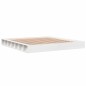 vidaXL Estructura de cama de madera maciza de pino blanco 200x200 cm vidaXL Estructura de cama de madera maciza de pino blanco 200x200 cm