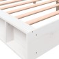 vidaXL Estructura de cama de madera maciza de pino blanco 200x200 cm vidaXL Estructura de cama de madera maciza de pino blanco 200x200 cm