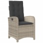 vidaXL Set comedor de jardín 9 pzas cojines ratán sintético gris claro vidaXL Set comedor de jardín 9 pzas cojines ratán sintético gris claro