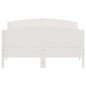 vidaXL Estructura de cama con cabecero madera pino blanco 135x190 cm vidaXL Estructura de cama con cabecero madera pino blanco 135x190 cm