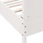 vidaXL Estructura de cama con cabecero madera pino blanco 135x190 cm vidaXL Estructura de cama con cabecero madera pino blanco 135x190 cm