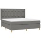 vidaXL Cama box spring con colchón tela gris oscuro 180x200 cm vidaXL Cama box spring con colchón tela gris oscuro 180x200 cm