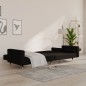 vidaXL Sofá cama de 2 plazas con dos almohadas terciopelo negro vidaXL Sofá cama de 2 plazas con dos almohadas terciopelo negro