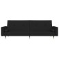 vidaXL Sofá cama de 2 plazas con dos almohadas terciopelo negro vidaXL Sofá cama de 2 plazas con dos almohadas terciopelo negro