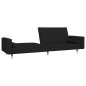vidaXL Sofá cama de 2 plazas con dos almohadas terciopelo negro vidaXL Sofá cama de 2 plazas con dos almohadas terciopelo negro