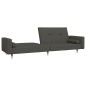 vidaXL Sofá cama de 2 plazas con dos almohadas terciopelo gris oscuro vidaXL Sofá cama de 2 plazas con dos almohadas terciopelo gris oscuro