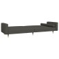 vidaXL Sofá cama de 2 plazas con dos almohadas terciopelo gris oscuro vidaXL Sofá cama de 2 plazas con dos almohadas terciopelo gris oscuro