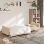 vidaXL Sofá cama de 2 plazas con dos almohadas tela color crema vidaXL Sofá cama de 2 plazas con dos almohadas tela color crema