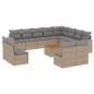 vidaXL Set sofás de jardín con cojines 13 pzas ratán sintético beige vidaXL Set sofás de jardín con cojines 13 pzas ratán sintético beige