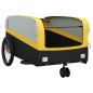 vidaXL Remolque para bicicleta hierro negro y amarillo 45 kg vidaXL Remolque para bicicleta hierro negro y amarillo 45 kg
