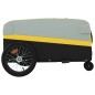 vidaXL Remolque para bicicleta hierro negro y amarillo 45 kg vidaXL Remolque para bicicleta hierro negro y amarillo 45 kg