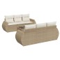 vidaXL Set sofás de jardín 7 piezas y cojines ratán sintético beige vidaXL Set sofás de jardín 7 piezas y cojines ratán sintético beige