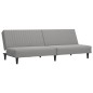 vidaXL Sofá cama de 2 plazas terciopelo gris claro vidaXL Sofá cama de 2 plazas terciopelo gris claro