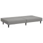 vidaXL Sofá cama de 2 plazas terciopelo gris claro vidaXL Sofá cama de 2 plazas terciopelo gris claro