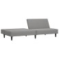 vidaXL Sofá cama de 2 plazas terciopelo gris claro vidaXL Sofá cama de 2 plazas terciopelo gris claro