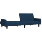 vidaXL Sofá cama de 2 plazas terciopelo azul vidaXL Sofá cama de 2 plazas terciopelo azul