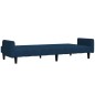 vidaXL Sofá cama de 2 plazas terciopelo azul vidaXL Sofá cama de 2 plazas terciopelo azul