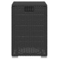 vidaXL Mesa cubierta para bombona de propano ratán negro 40x40x60 cm